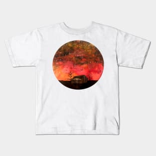 Red Starry Skies Kids T-Shirt